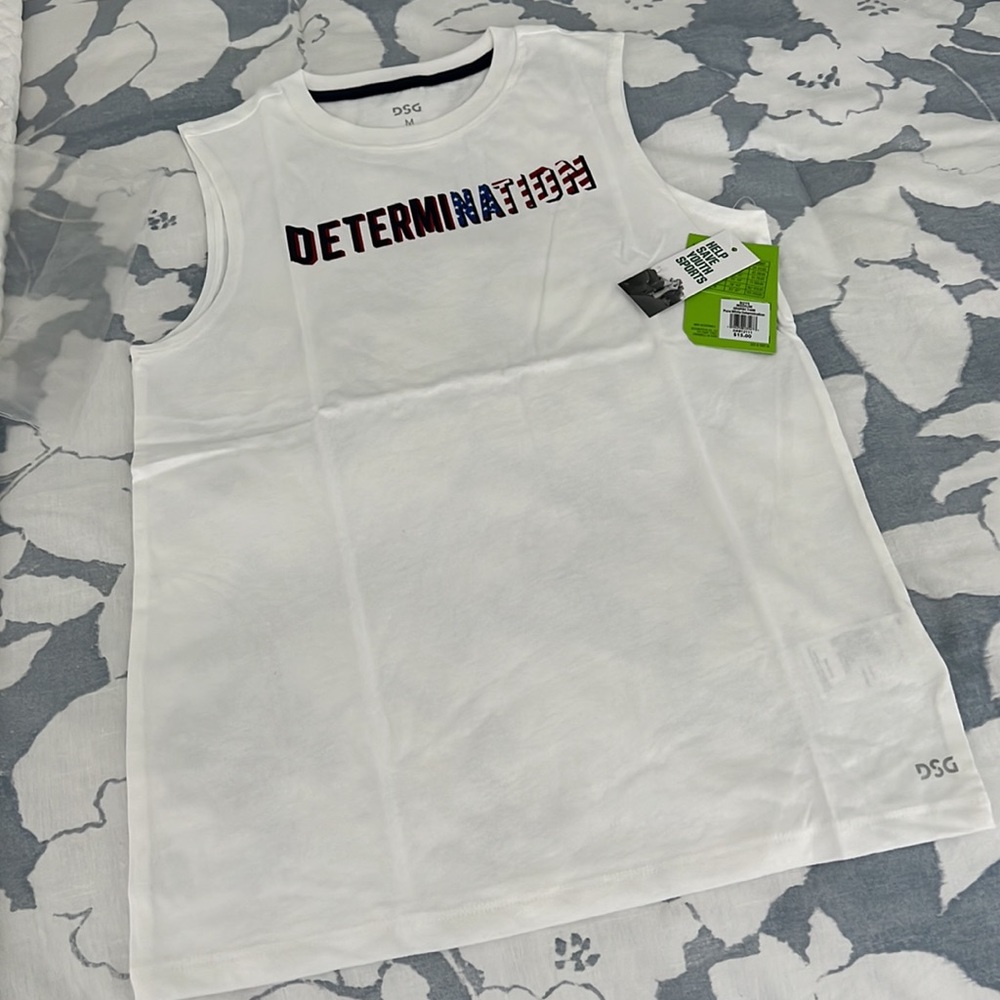 🆕DSG  (Dick’s Sporting Goods) BOYS TANK. M (10-12) “DETERMINATION”